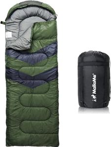 MalloMe Single Camping Sleeping Bag - 4 Season Warm Weather and Winer, Lightweight, Waterproof - Great for Adults & Kids - Excellent Camping Gear Equipment, Traveling, and Outdoor Activities