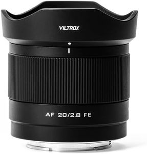 VILTROX 20mm f2.8 FE, 20mm f/2.8 e-Mount Full Frame AF Lens for Sony e Mount, Prime Wide Angle Lens for Sony e Mount a7cr a7cii a7c a6700 zv-e100 a6600 a6400 a7iv a7iii