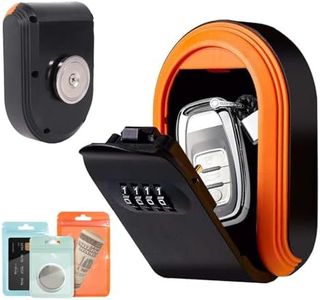Magntic Key Holder with 4 Digit Combination Lock Hider Under Car, Magnetic Key Lock Box with Strong Magnet for Indoors, Outdoor Travel, Hidden Under Car Spare Key Case (1 PCS)