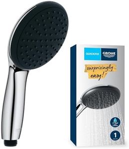 GROHE Vitalio Start 110, Pommeau de Douche Rond 1 Jet (Pluie), Economie d'Eau, Procédé Anti-Calcaire, Chromé, 27940001