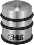 H&S Heavy Duty Door Stop with Rubber Buffer Rings – Movable Stopper for Large Interiors – Metal Weight for Heavy Doors – Easy to Install