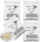 Xumann 4 Packs(400 Pcs) Dental Orthodontic Elastic Bands, Braces Elastic Bands for Teeth (Rabbit 3/16")