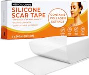 Medical Grade Silicone Scar Tape | Collagen Tape for Wrinkles & Scars | Scar Tape for Surgical Scars, C Section & Keloid Scar Treatment | Silicone Scar Sheets, 4cm x 2.4m By Target Control U.K LTD