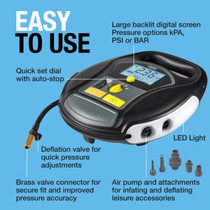 Ring TyreInflate Go 6 Cordless Tyre Inflator – Portable Air Pump