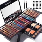 coliusa 190 Colors Professional Makeup Kit for Women Full Kit, Pallet,All In One Gift Set girls, include Eyeshadow/Facial Blusher/Eyebrow Powder/Eyeliner Pencil/Mirror/makeup brush(004N)