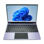 HBESTORE 14.1inch Laptop with Featuring 1080p IPS Display,Quad-Core J4125 CPU,8GB RAM,512GB SSD Ample Storage,Built-in webcam,Suitable for office,Study and Entertainment (Purple)