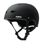 STOMP Skateboard Helmet - Removable Liners Ventilation Multi-Sport Scooter Inline Skating for Youth & Adults (Matte Black, Large)