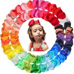 JOYOYO 30 Pcs Large Hair Bows for Girls Grosgrain Ribbon Bows Cute Craft Large Size 6 Inch Bows, Girls Big Hair Bows Hair Clips Barrettes