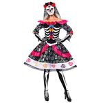 Spooktacular Creations Women’s Day of Dead Spanish Costume Set for Halloween Lady Dress Up Party, Dia Muertos