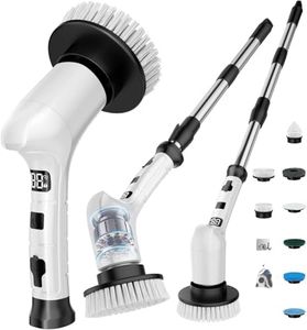 Pikengenus Electric Spin Scrubber for Cleaning Bathroom,Cordless Power Shower Scrubber - Electric Cleaning Brush for Tile Tub Bathtub Kitchen Wall Cleaning
