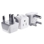 Ceptics Canada to South Africa, Botswana, Namibia Travel Adapter (Type M) - Dual Input - Ultra Compact - Charge your Cell Phone, Laptops, Tablets (CT-10L, 3 Pack)