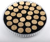 WUERLIN 32 Slot Wax Seal Stamp Storage Organizer Acrylic Clear & Rotatable Design for Neatly Organizing Sealing Accessories and Wax Seal Stamp Heads