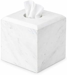 Natural Marble Tissue Box Cover, Calacatta Viola Holder for Home Decor