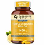 Carbamide Forte Triple Strength Fish Oil 1400mg with Omega 3 900mg for Men & Women -Softgel Capsules 60 Count