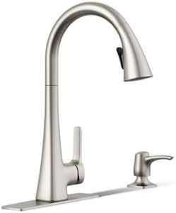 Kohler R22867-SD-VS Maxton Pull-Down Kitchen Faucet with soap/Lotion Dispenser, Vibrant Stainless