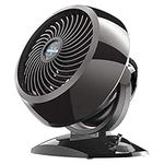 Vornado 5303 Small Whole Room Air Circulator Fan with Base-Mounted Controls, 3 Speed Settings, Multi-Directional Airflow, Removable Grill for Cleaning, Black