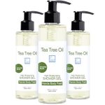 Bleu & Marine Bretania - Antifungal Tea Tree Body & Face Wash | Fights Bacteria, Odor | Creamy Soap with Essential Oil, Natural, 200ml, Pack of 3