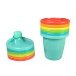 The First Years Take and Toss Spill Proof Cups 7oz 7 Pieces Value Pack (Multicolor)