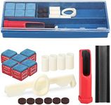 20-in-1 Billiard Repair Kit Cue Tip Repair Tool Billiard Chalk Pool Cue Tips Cue Stick Ferrules Cue Tip Clamp Cue Tip Trimmer Included QIUNI