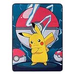 Northwest Pokemon Micro Raschel Throw Blanket, 46" x 60", Lightning Power