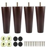 Wood Furniture Legs,6 inch/15cm Furniture Legs Set of 4, Solid Wood Replacement Sofa Legs,DIY Furniture Feet for Armchair, Chair,Coffee Table,Cabinet, Couch, Dresser