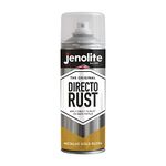 JENOLITE Directorust Metallic Gloss Spray Paint | GOLD | 400ml | Multi-Surface Gold Spray Paint for Metal, Wood, Plastic | All-In_OnePrimer, Undercoat and Topcoat | Interior & Exterior