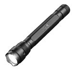 ULTRAFIRE WF-502D LED Tactical Torch 1300 Lumens Super Bright 3 Modes Small Torch, IP65 Waterproof Portable Handheld Flashlight with Clip, Long Version