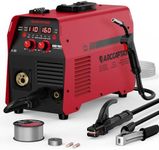 ARCCAPTAIN 160A MIG Welder, 4-in-1 Welder Machine 110V 220V, Flux Core MIG/GAS MIG/Lift TIG Welding/Stick Welding Machine with Synergy, Multiprocess Gas MIG Welder Equipment with 1lb Welding Wire