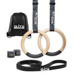 Elite Athletics Wood Gymnastic Rings Set 32mm