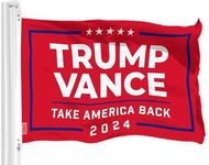 G128 Trump Vance 2024 Election Take America Back Red Flag | 3x5 Ft | LiteWeave Pro Series Printed 150D Polyester | Election Flag, Indoor/Outdoor