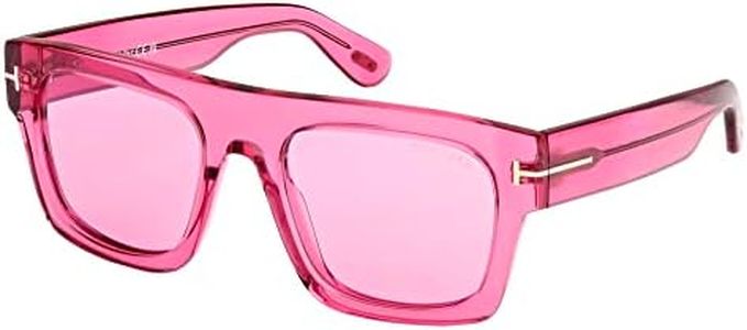 Tom Ford Lunettes de Soleil FAUSTO FT 0711 SHINY TRANSPARENT FUCHSIA/PINK 53/20/145 unisexe