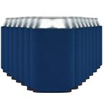 Blank Beer Can Coolers Sleeves (14-Pack) Soft Insulated Beer Can Cooler Sleeves - HTV Friendly Plain Can Sleeves for Soda Beer Cans & Bottles - Blanks for Vinyl Projects & Wedding Favors (Royal Blue)