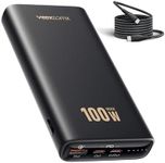 VEEKTOMX 100W Laptop Power Bank, 20000mAh Fast Charging MacBook Portable Charger Extra 100W (5ft) USB C to C Charging Cable with PD 3.0 & QC 3.0 Compatible with iPhone/Samsung/Steam Deck/Tablet/DJI