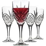 Lefonte Wine Glasses, Stemmed Wine Glasses, Glass Cups with Stem, Red Wine Glasses, Crystal Drinking Glasses, Wine Glass - Set of 4