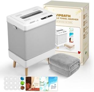 VIPBATH 35L Towel Warmer Gift Set – Family-Sized Foldable Design with Window, Dual Safety Shut-Off for Overheat & Tip-Over, 12 Aroma Discs – A Spa-Like Luxury for Home & Loved Ones