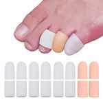 Mcvcoyh 12 Pack Gel Toe Caps Pinky Toe Protectors Little Toe Cover Prevent Callus and Blistering for Man and Woman