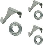 Picture Rail Hooks Dado Rail Picture Hooks Chrome Finish Antique Style Moulding Hooks 3m Chrome Wire for Picture Rail Wall Hanging Decoration 10pc