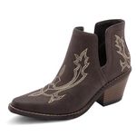 Canyon Trails - Western Boots for Women - Ankle Style Cowgirl Boots - Angie - Comfortable Women Cowboy Boots for Women & Teen Girls - Women Cowgirl Boot, Dark Brown, 8