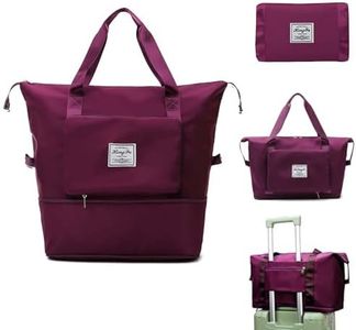 Jahomieo Large Capacity Foldable Travel Bag, Expandable Waterproof Carry on Bag, Dry and Wet Separation Sport Duffel Bags