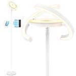 FIMEI Floor Lamp, Stepless Dimming & 3000K - 6000K Color Temperatures, Remote/Touch Independent Control, Eye-Protecting, Uplighter Floor Lamp for Living Room, Central Lamp Upward, White