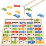 Epzia Wooden Magnetic Fishing Game,