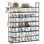 Shoe Rack 8 Tier Shoe Organizer Shoe Storage 32-40 Pairs Shoe Rack for Closet Shoe Rack Organizer Entryway Shoe Holder Space Saving Shoe Shelf Shoe Stand Large Tall Shoe Tower Bedroom Garage Door