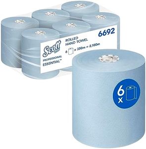 Essuie-mains roulés Scott Essential 6692 - Essuie-mains en papier bleu - 6 x rouleaux de 350 m d'essuie-mains en papier (2 100m au total)