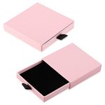 2Pcs Jewelry Gift Box Bracelet Gift Boxes Necklace Earring Bracelet Kraft Organizer Box Square Gift Boxes for Jewellery (Pink)