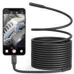 Anykit USB Endoscope Camera with 8 Adjustable LED Lights, Borescope with Semi-Rigid Snake Camera, IP67 Waterproof USB Inspection Camera for Phone & Tablet (9.8ft)