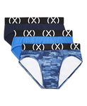 2(X)IST Micro Sport Men's Underwear No Show Briefs 3 Pack, Blue, S