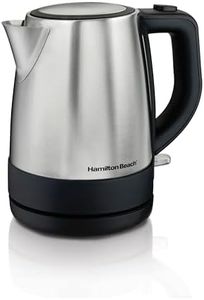 Hamilton Beach Electric Tea Kettle, Water Boiler & Heater, 1 L, Cordless, Auto-Shutoff & Boil-Dry Protection, Stainless Steel (40998)