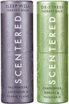 Scentered SLEEP WELL & DE-STRESS Aromatherapy Essential Oils Balm Gift Set - For Sleep & Relaxation - Natural Blends of Lavender, Ylang Ylang, Chamomile Essential Oil - Aromatherapy Gifts for Women