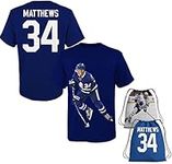 Matthews #34 Home/Away Jersey Hockey T-Shirt (YL 10-13 Years, Matthews Home)