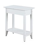 Convenience Concepts American Heritage Flip Top End Table, White